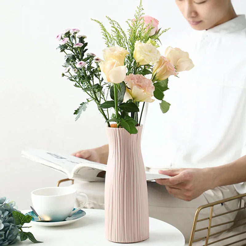 White Plastic Decorative Vase