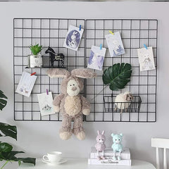 DIY Iron Grid Photo Frame Rack