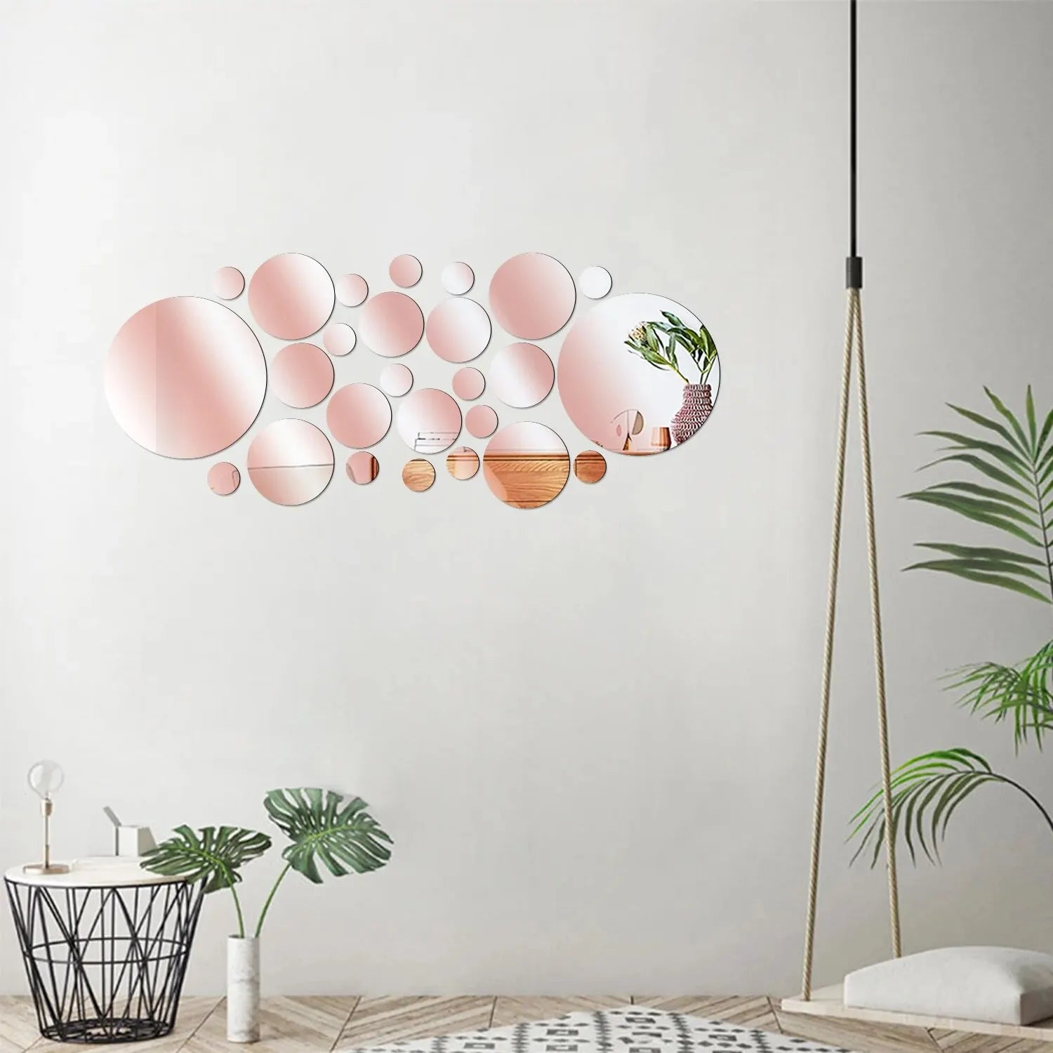 Geometric Crystal Mirror Wall Stickers