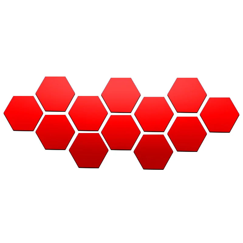 Hexagon Acrylic Mirror Wall Stickers