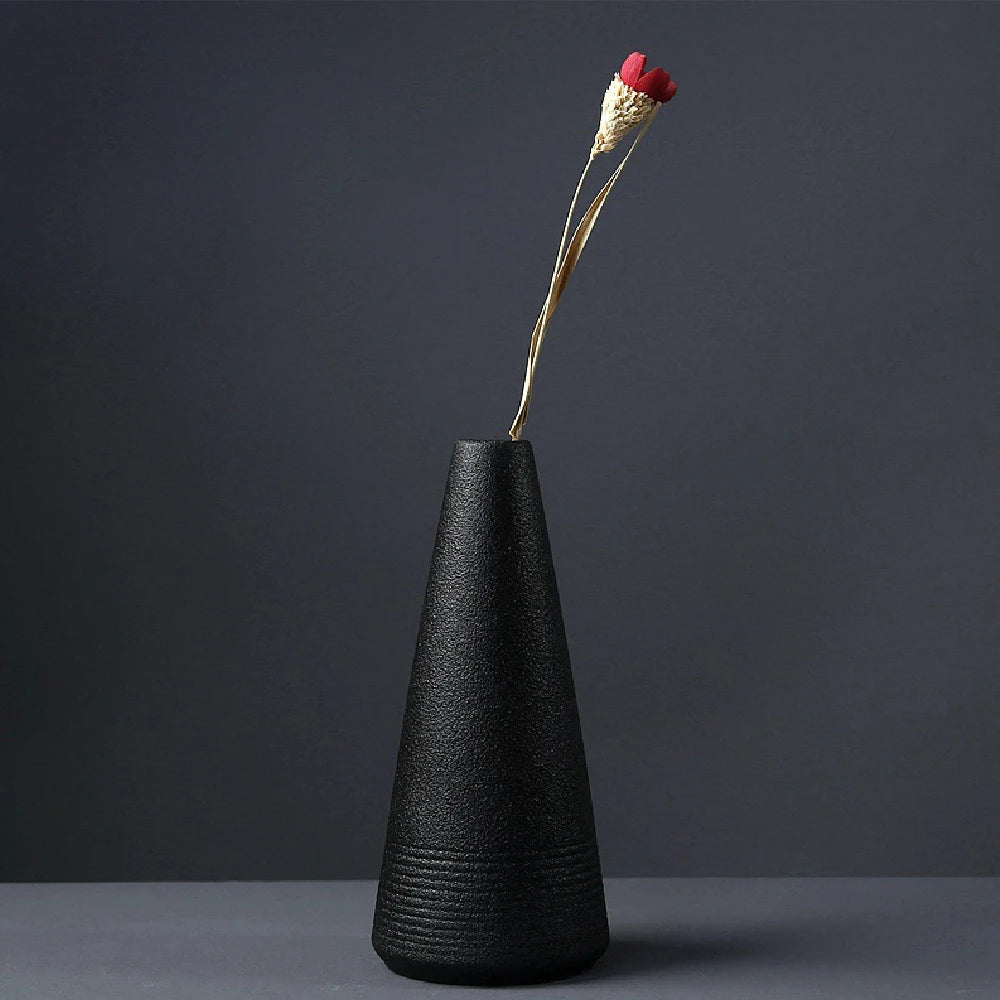 Small Ceramic Black Vase