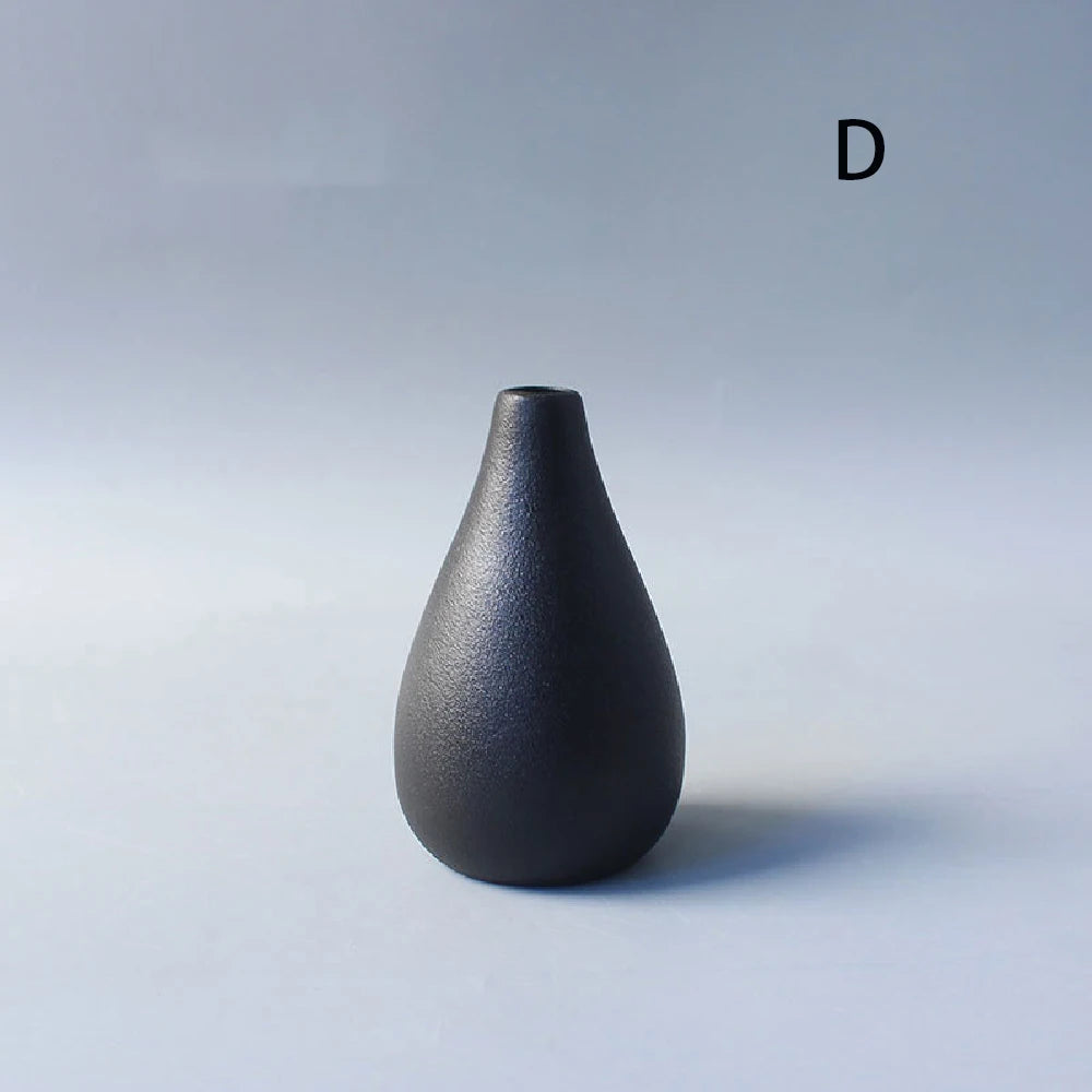 Small Ceramic Black Vase