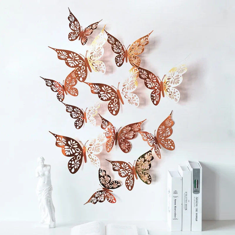 3D Hollow Butterfly Wall Stickers