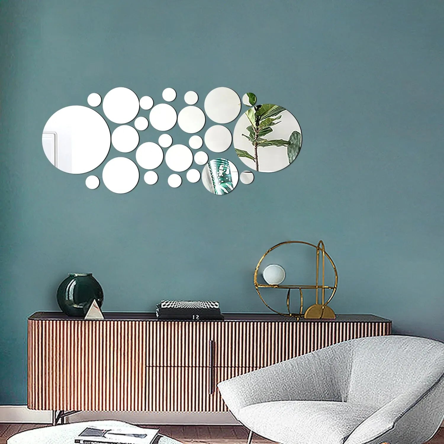 Geometric Crystal Mirror Wall Stickers