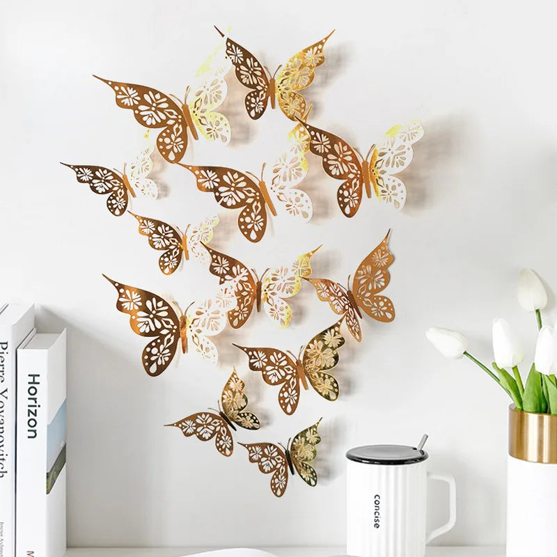 3D Hollow Butterfly Wall Stickers