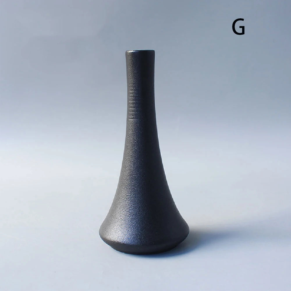 Small Ceramic Black Vase