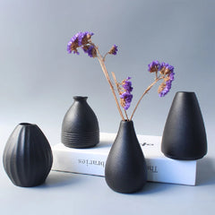 Small Ceramic Black Vase