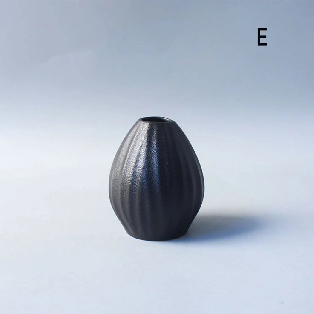 Small Ceramic Black Vase