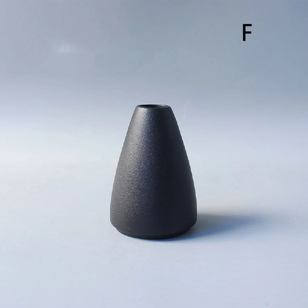 Small Ceramic Black Vase